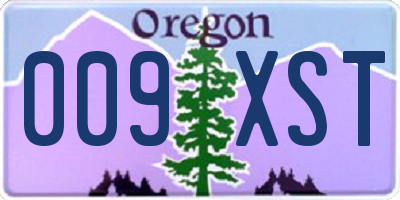 OR license plate 009XST