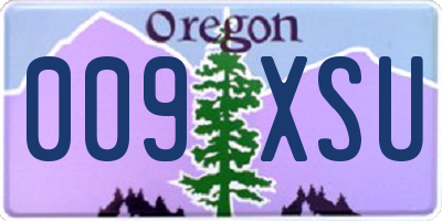 OR license plate 009XSU