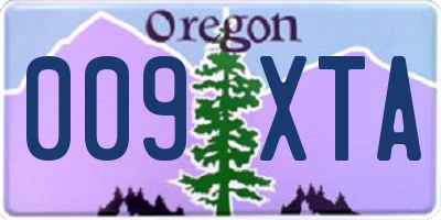 OR license plate 009XTA