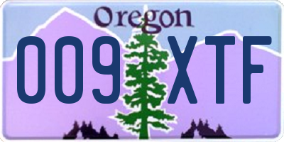 OR license plate 009XTF