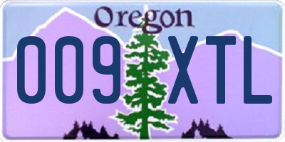 OR license plate 009XTL