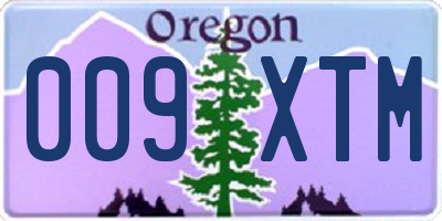 OR license plate 009XTM