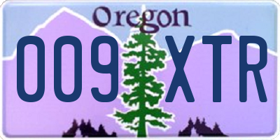 OR license plate 009XTR