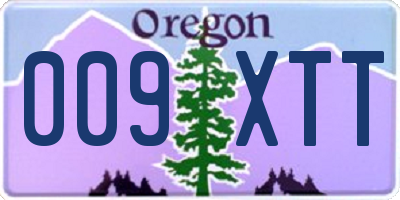 OR license plate 009XTT