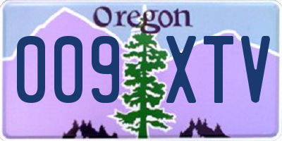 OR license plate 009XTV