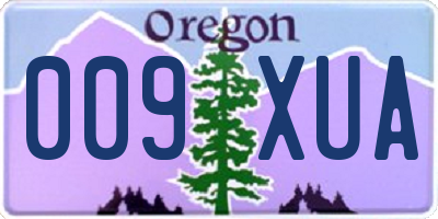 OR license plate 009XUA