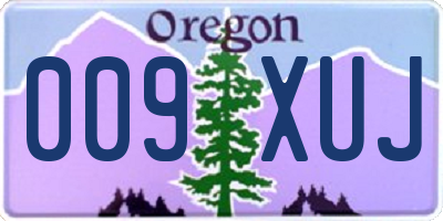 OR license plate 009XUJ
