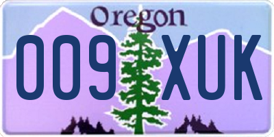 OR license plate 009XUK