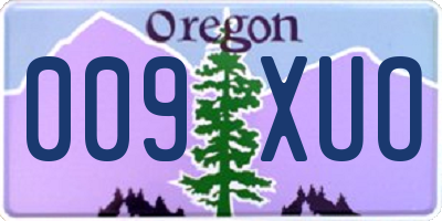 OR license plate 009XUO