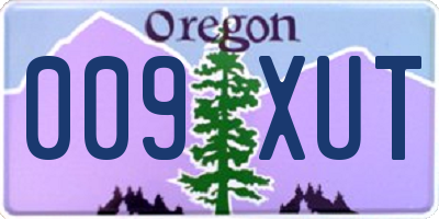 OR license plate 009XUT