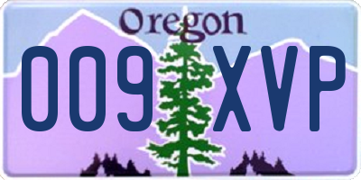 OR license plate 009XVP