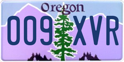 OR license plate 009XVR