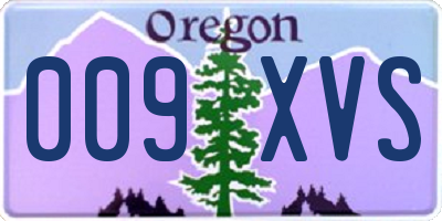 OR license plate 009XVS