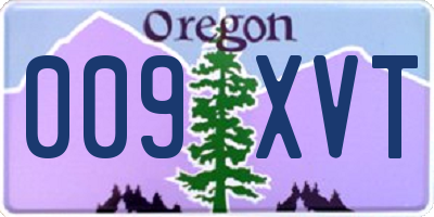 OR license plate 009XVT