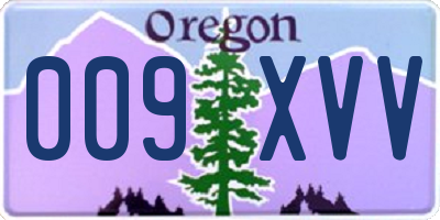 OR license plate 009XVV