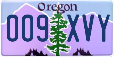 OR license plate 009XVY