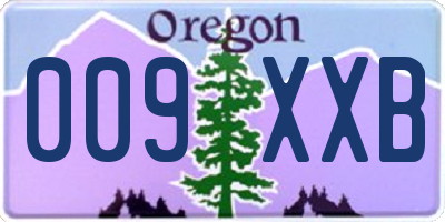 OR license plate 009XXB