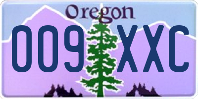 OR license plate 009XXC