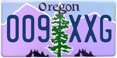 OR license plate 009XXG