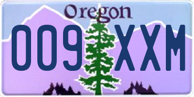 OR license plate 009XXM
