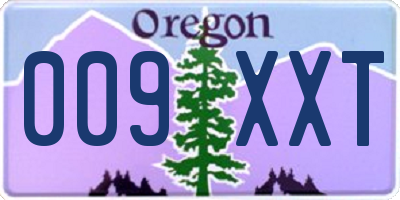 OR license plate 009XXT