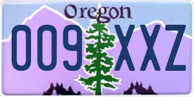 OR license plate 009XXZ