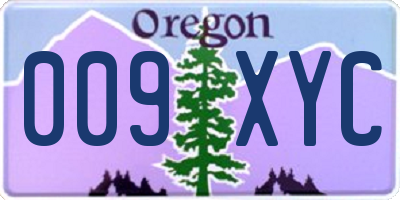 OR license plate 009XYC