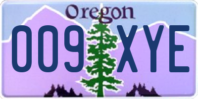 OR license plate 009XYE
