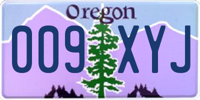 OR license plate 009XYJ