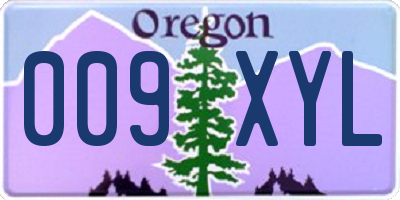 OR license plate 009XYL