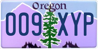 OR license plate 009XYP