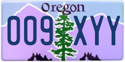 OR license plate 009XYY