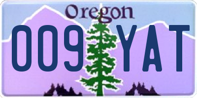 OR license plate 009YAT