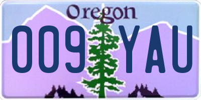 OR license plate 009YAU