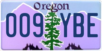 OR license plate 009YBE