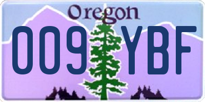 OR license plate 009YBF