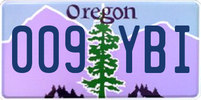 OR license plate 009YBI