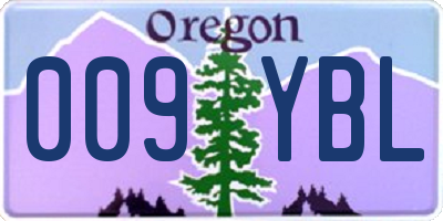 OR license plate 009YBL
