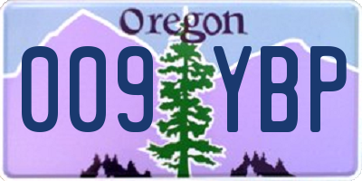 OR license plate 009YBP