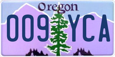 OR license plate 009YCA