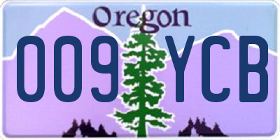 OR license plate 009YCB