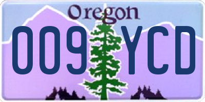 OR license plate 009YCD