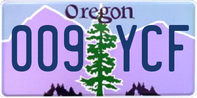 OR license plate 009YCF