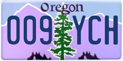 OR license plate 009YCH