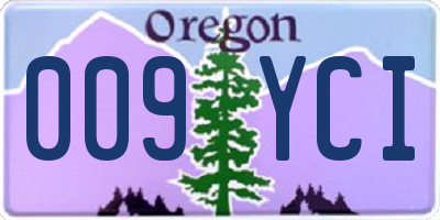 OR license plate 009YCI