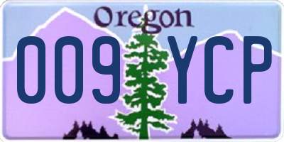 OR license plate 009YCP