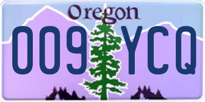 OR license plate 009YCQ