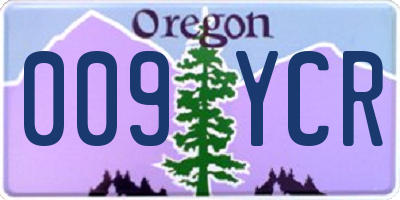 OR license plate 009YCR