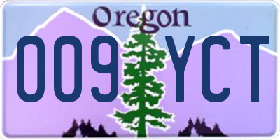 OR license plate 009YCT