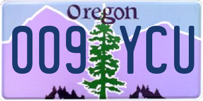OR license plate 009YCU